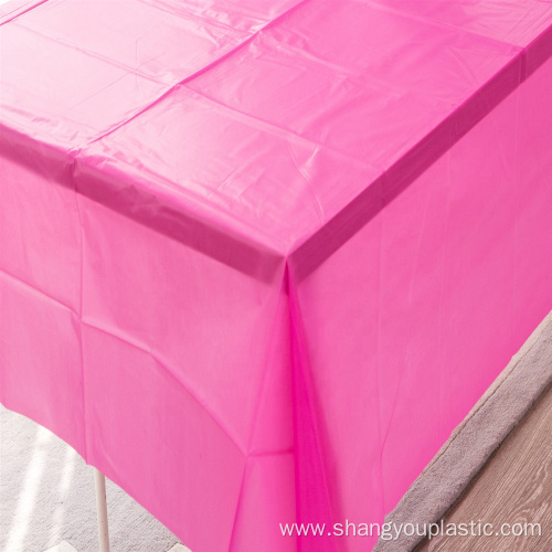 solid color custom plastic table cover